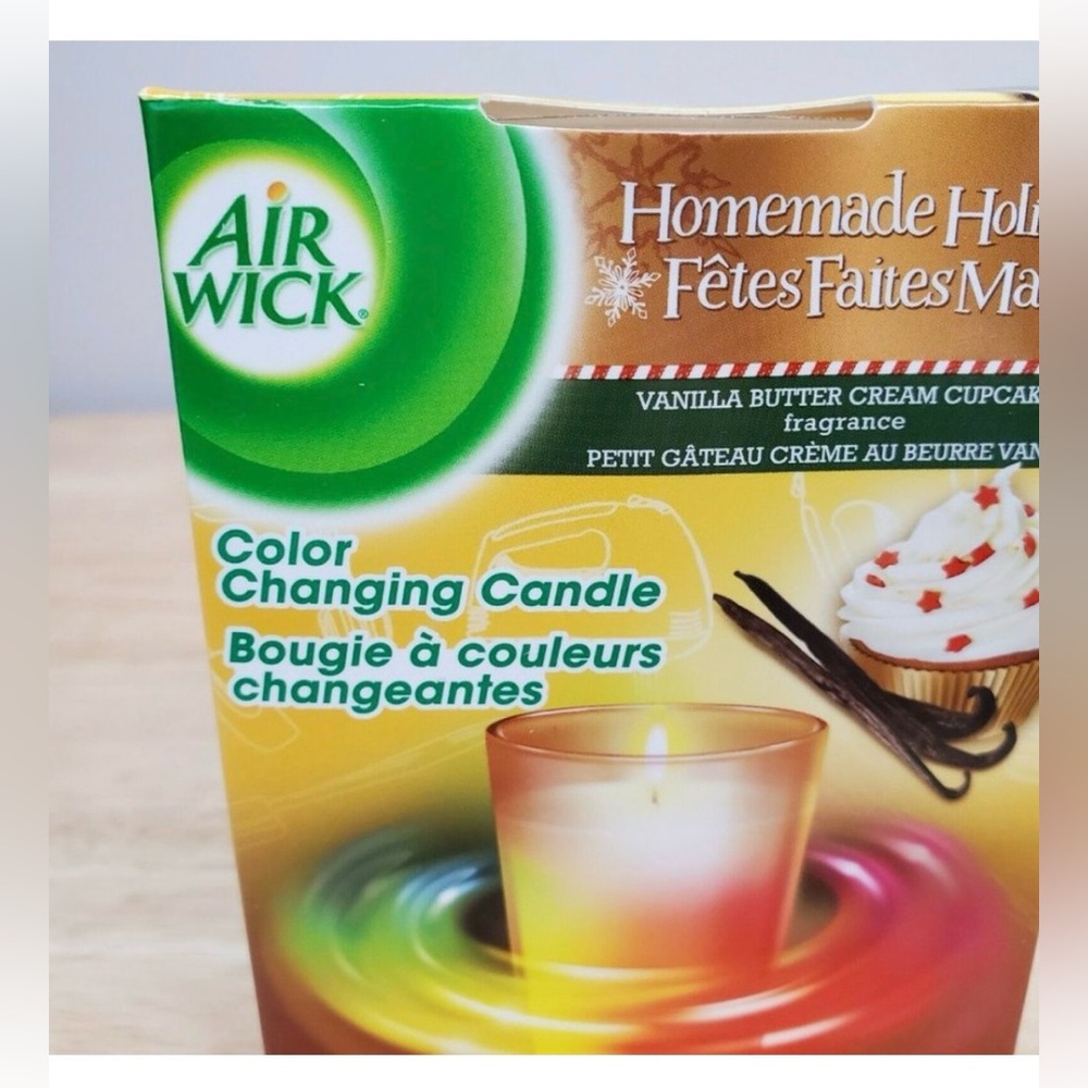 Air Wick Color Changing Rainbow Candle Vanilla Buttercream Cupcake 4.23oz/120g 🌈